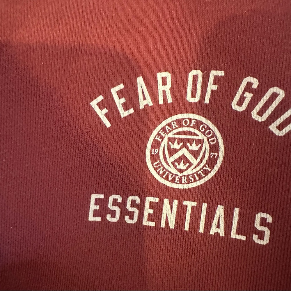 Fear of God Essentials Burgundy Crewneck